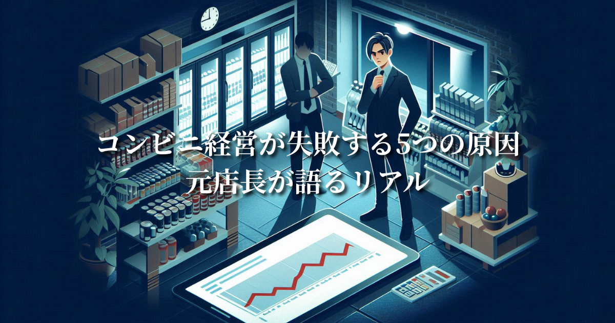 コンビニ経営が失敗する5つの原因|元店長が語るリアル