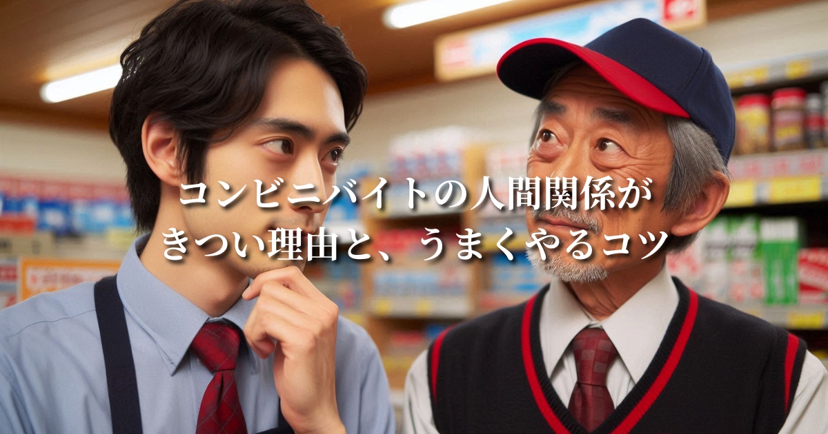 コンビニバイトの人間関係がきつい理由と、うまくやるコツ