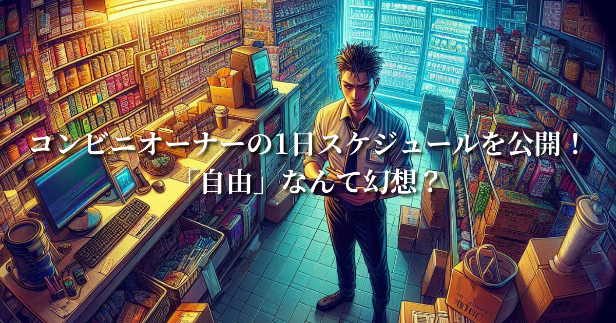 コンビニオーナーの1日スケジュールを公開！「自由」なんて幻想？