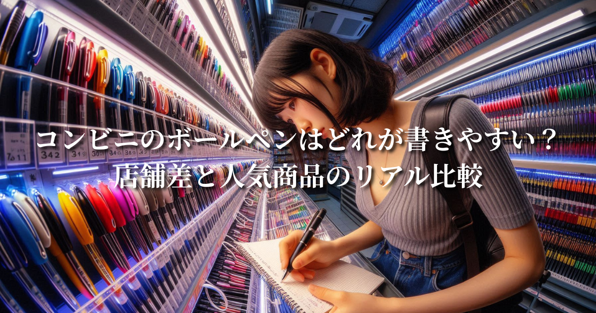コンビニのボールペンはどれが書きやすい？店舗差と人気商品のリアル比較