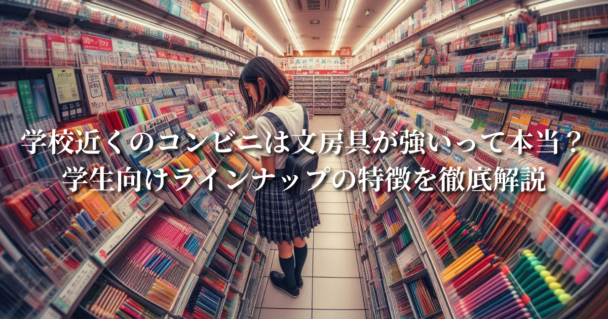 学校近くのコンビニは文房具が強いって本当？学生向けラインナップの特徴を徹底解説
