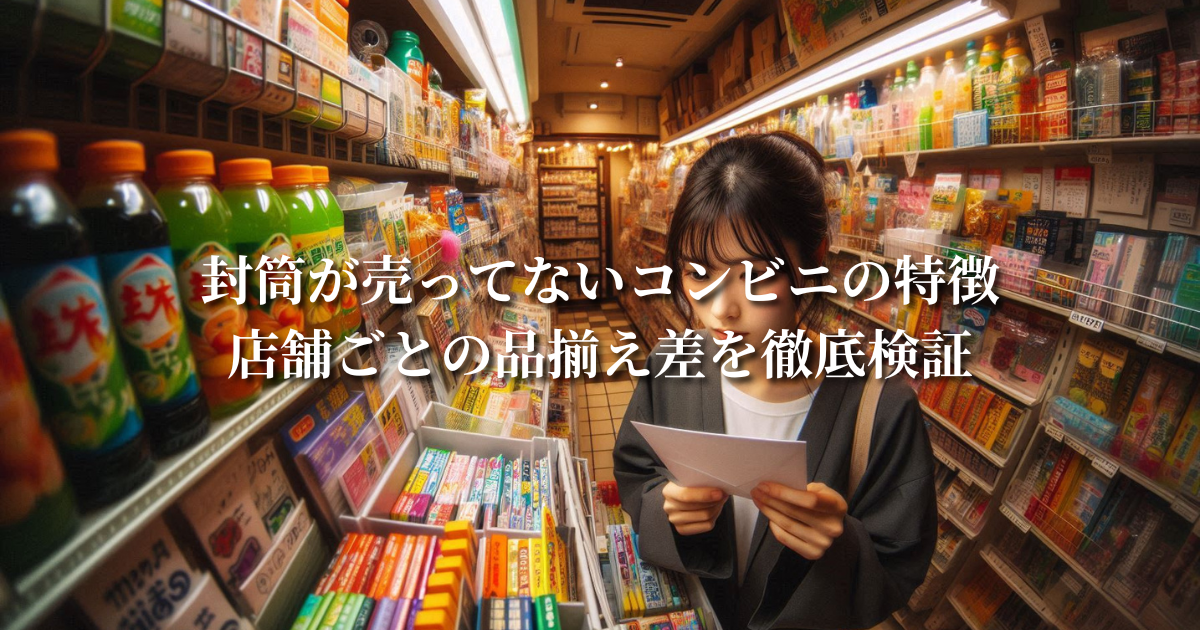 封筒が売ってないコンビニの特徴:店舗ごとの品揃え差を徹底検証